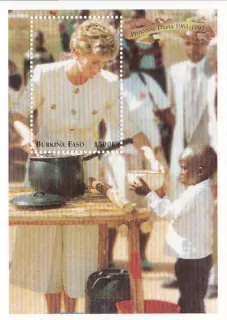 Burkina Faso známky, Princezna Diana